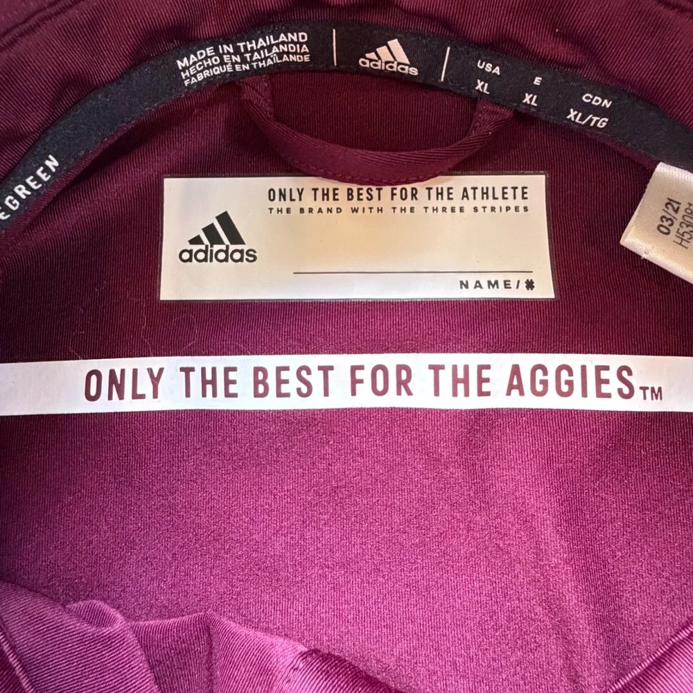 Adidas Texas A&M Aggies Sideline Maroon Primegreen Polo Shirt Mens XL